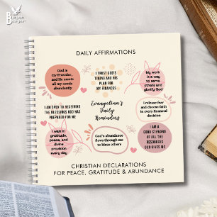 Custom Daily Affirmations Christian Bible Verse Notebook