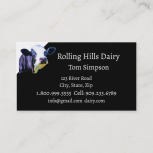 Custom Dairy Farm Cow Milk Business Card