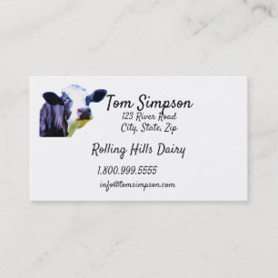 Custom Dairy Farm Cow Milk Business Card