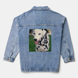 Custom Dalmatian Dog Upload Your Pet's Photo Denim Jacket