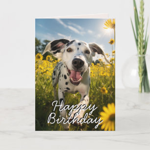 Custom Dalmatian Happy Birthday Card
