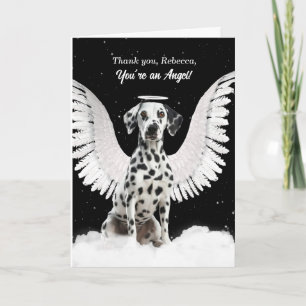 Custom Dalmatian Thank You - You're an Angel Card