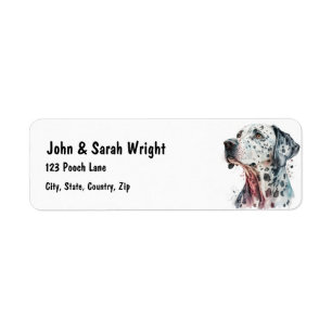 Custom Dalmation  Dog Address Label Return Address Label