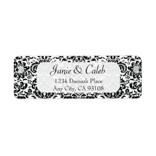 Custom Damask Return Address Labels