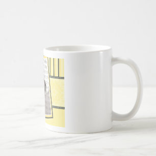 Custom Damask & Stripes Baby Photo Mug :: yellow