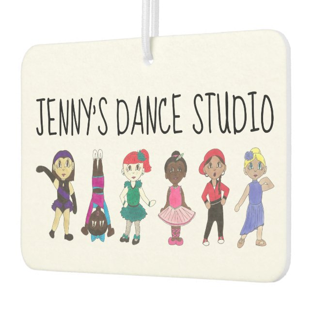 Custom Dance Class School Studio Little Dancers Car Air Freshener (Left)
