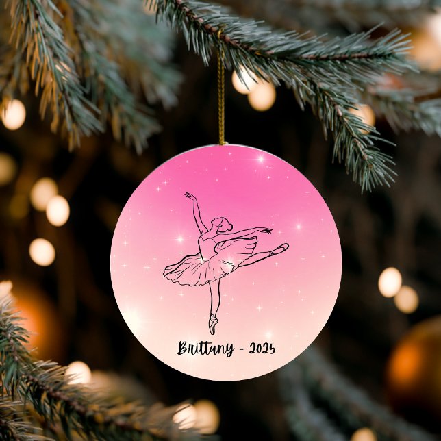 Custom Dance Ornaments, Personalized Ballet Gift Ceramic Ornament (Creator Uploaded)