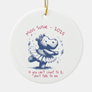 Custom Dance Ornaments, Personalized Ballet Gifts Ceramic Ornament
