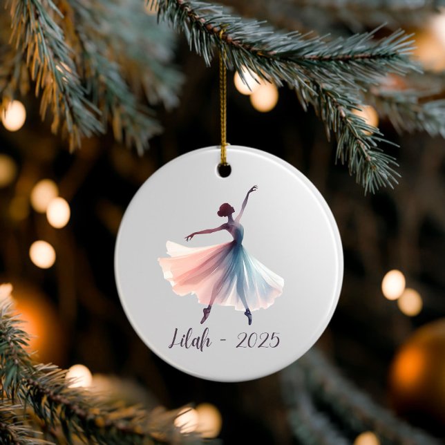 Custom Dance Ornaments, Personalized Ballet Lyrica Ceramic Ornament (Creator Uploaded)