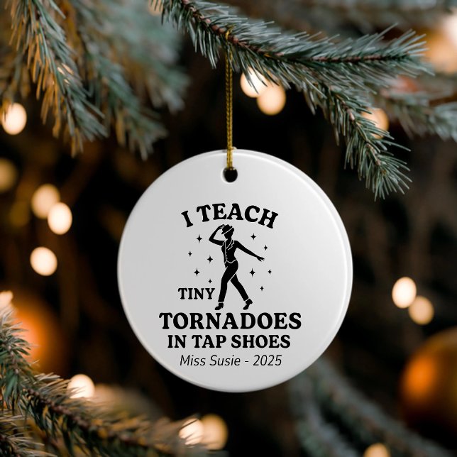 Custom Dance Ornaments, Personalized Ballet Tap Ceramic Ornament (Creator Uploaded)