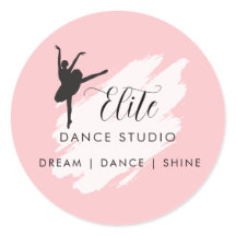 Custom Dance Studio Logo Personalised Pink Ballet