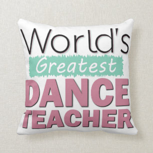 Custom Dance Teacher Recognition Award Decorative Cushion
