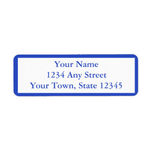Custom Dark Blue Pre-Printed Address Labels