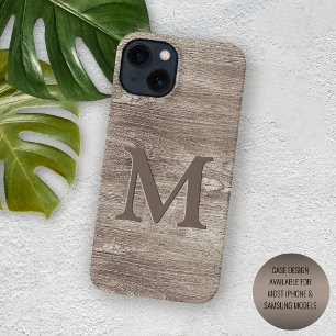 Custom Dark Brown Tree Woodgrain Stripes Pattern Case-Mate iPhone 14 Plus Case
