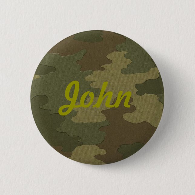 Custom Dark Camouflage Button (Front)