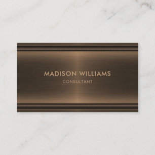 Custom Dark Chocolate Brown Black Professional Business Card
