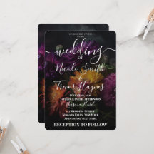 Custom Dark Colourful Flowers Wedding
