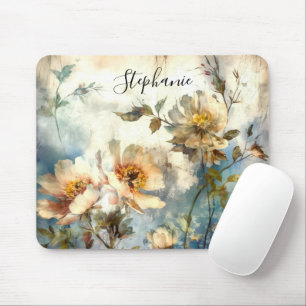 Custom Dark Floral Ethereal Mouse Pad