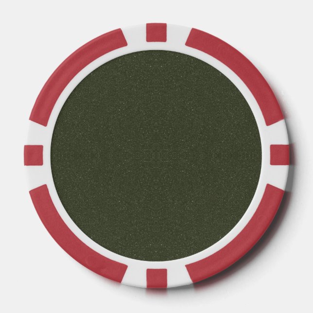 Custom Dark Moss Green Poker Chip (Front)