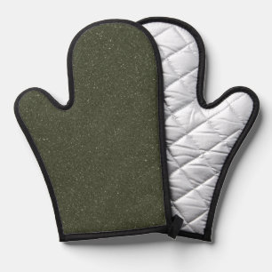 Custom Dark Moss Oven Mitt with Texture