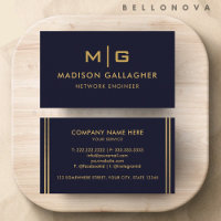 Custom Dark Navy Blue Black And Gold Professional