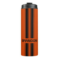 Custom Dark Orange Black Auto Race Sport Stripe