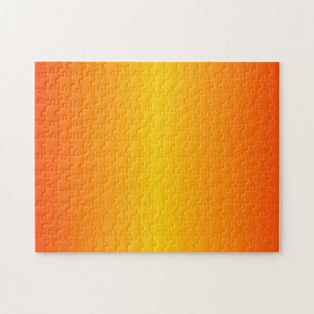 Custom Dark Orange Yellow Jigsaw Puzzle (Horizontal)