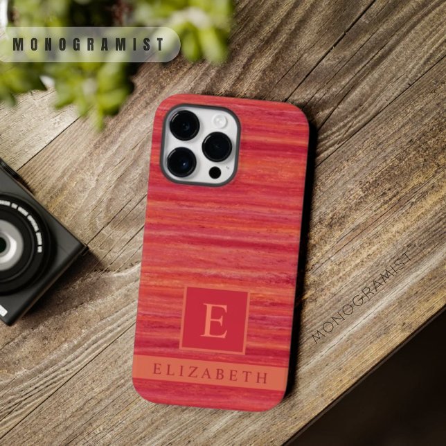 Custom Dark Red Maroon Pink Marble  Stripes  Case-Mate iPhone Case (Custom Dark Red Maroon Pink Marble Stripes Case-Mate iPhone Case)