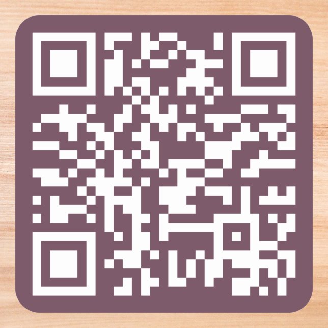 Custom Dark Rose Pink QR Code Website Address URL Square Sticker (Custom Dark Rose Pink QR Code Website Address URL Square Sticker)