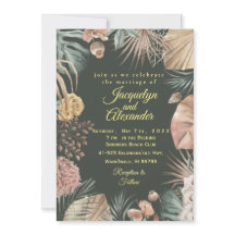 Custom Dark Tropical Flower Wedding 