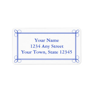 Custom DarkBlue Pre-Printed Address Labels