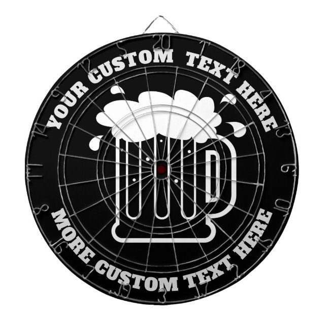Custom dart board for pub, cafe, bar or man cave (Front)