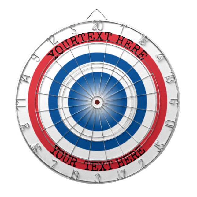 Custom Dartboard Target with Personalized Text (Front)