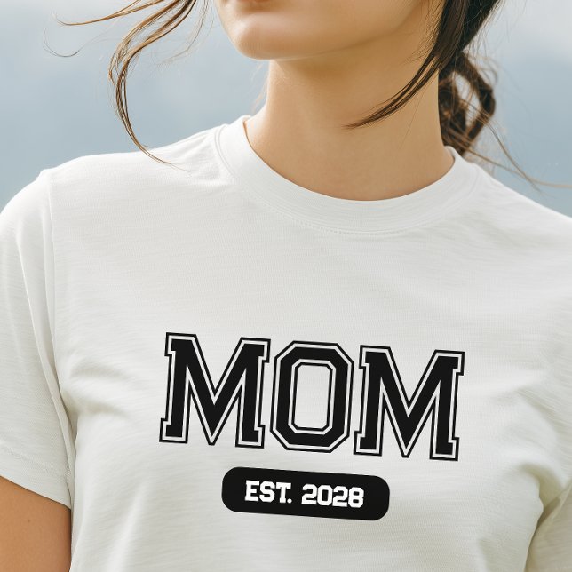 Custom Date New Mum T-Shirt (Custom New Mom Established Tshirt)