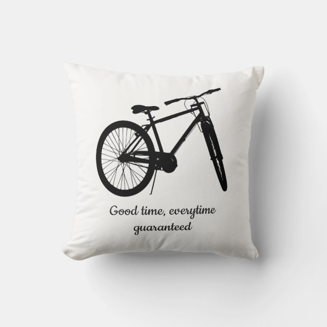 Custom Dated Christmas Mountain Biking Quote Ceram Cushion (Front)