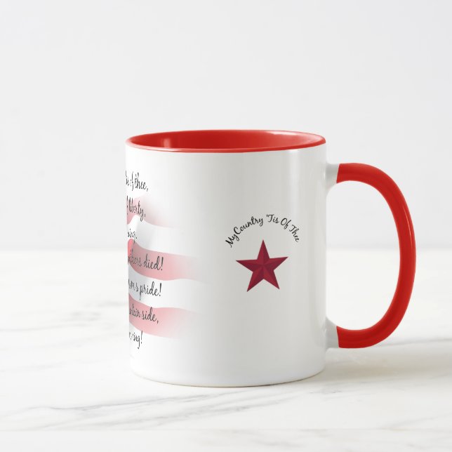 Custom Dated Patriotic USA Beverage Mug (Right)