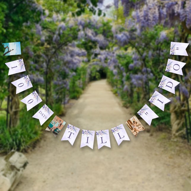 Custom Days Till I Do Floral Bridal Shower Bunting (Custom Days Till I Do Floral Bridal Shower Bunting Flags)