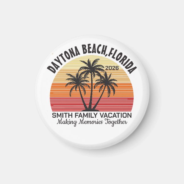  Custom Daytona Beach Florida Men's Basic T-Shirt Magnet (Front)