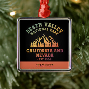 Custom Death Valley National Park USA Gradient Metal Ornament