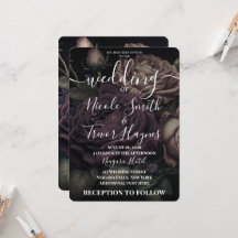 Custom Deep Purple Dusty Pink Rose Wedding