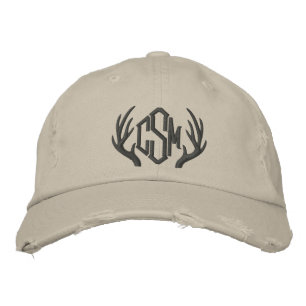 Custom Deer Antler Monogram Cap