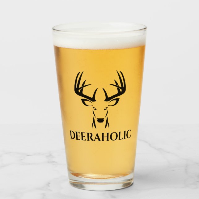Custom Deer Hunting Beer Glass Tumblr (Front Filled)