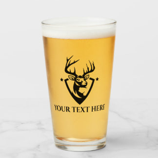 Custom Deer Hunting Beer Glass Tumblr