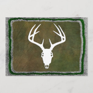 Custom Deer Hunting Skull Invitation