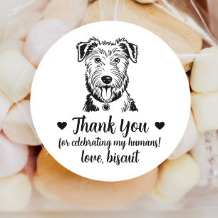 Custom Deerhound Dog Wedding Favour Stickers
