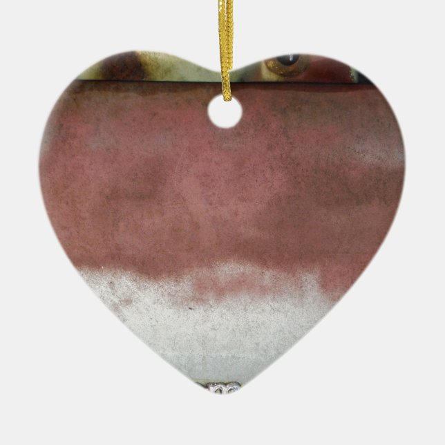 custom deluxe pink and white ceramic tree decoration (Front)