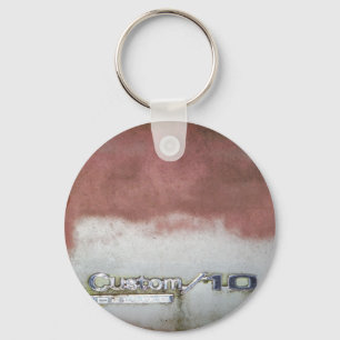 custom deluxe pink and white key ring