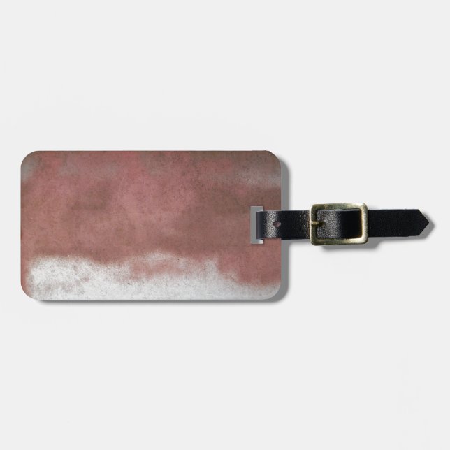 custom deluxe pink and white luggage tag (Front Horizontal)