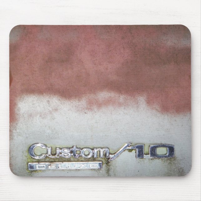 custom deluxe pink and white mouse pad (Front)