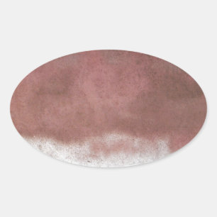 custom deluxe pink and white oval sticker